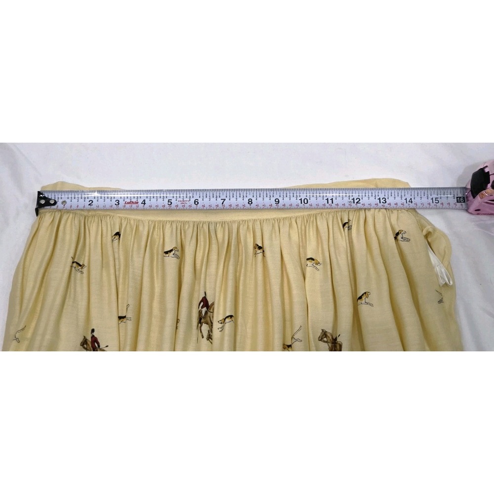 Vintage Ralph Lauren Equestrian Fox Hunt Full Maxi Skirt Sz 10 Americana Horse - Picture 5 of 9